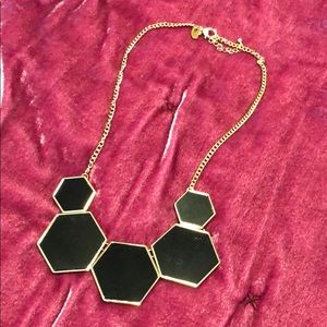 NWOT Express statement necklace gold and black